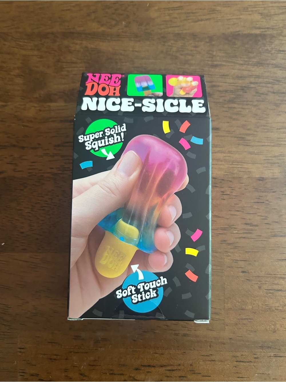 Needoh Nice-Sicle Rainbow Popsicle Squishy Toy - Picture 2 of 3